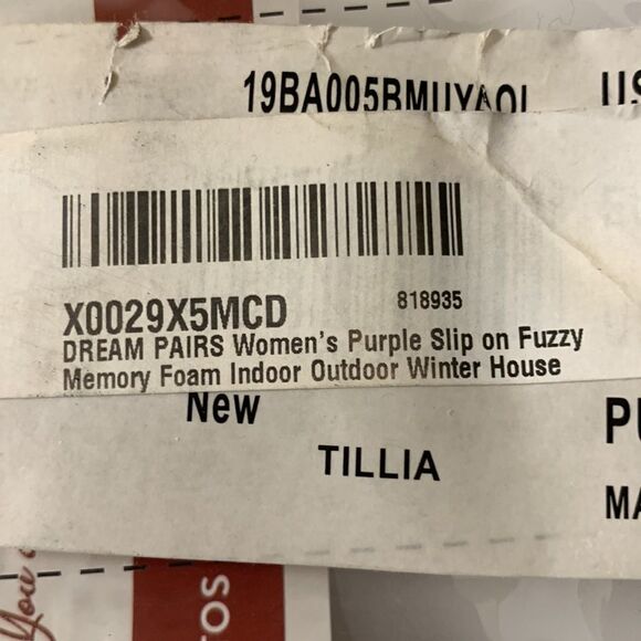 Tillia house slippers purple & Size 5-6 - Picture 5 of 5